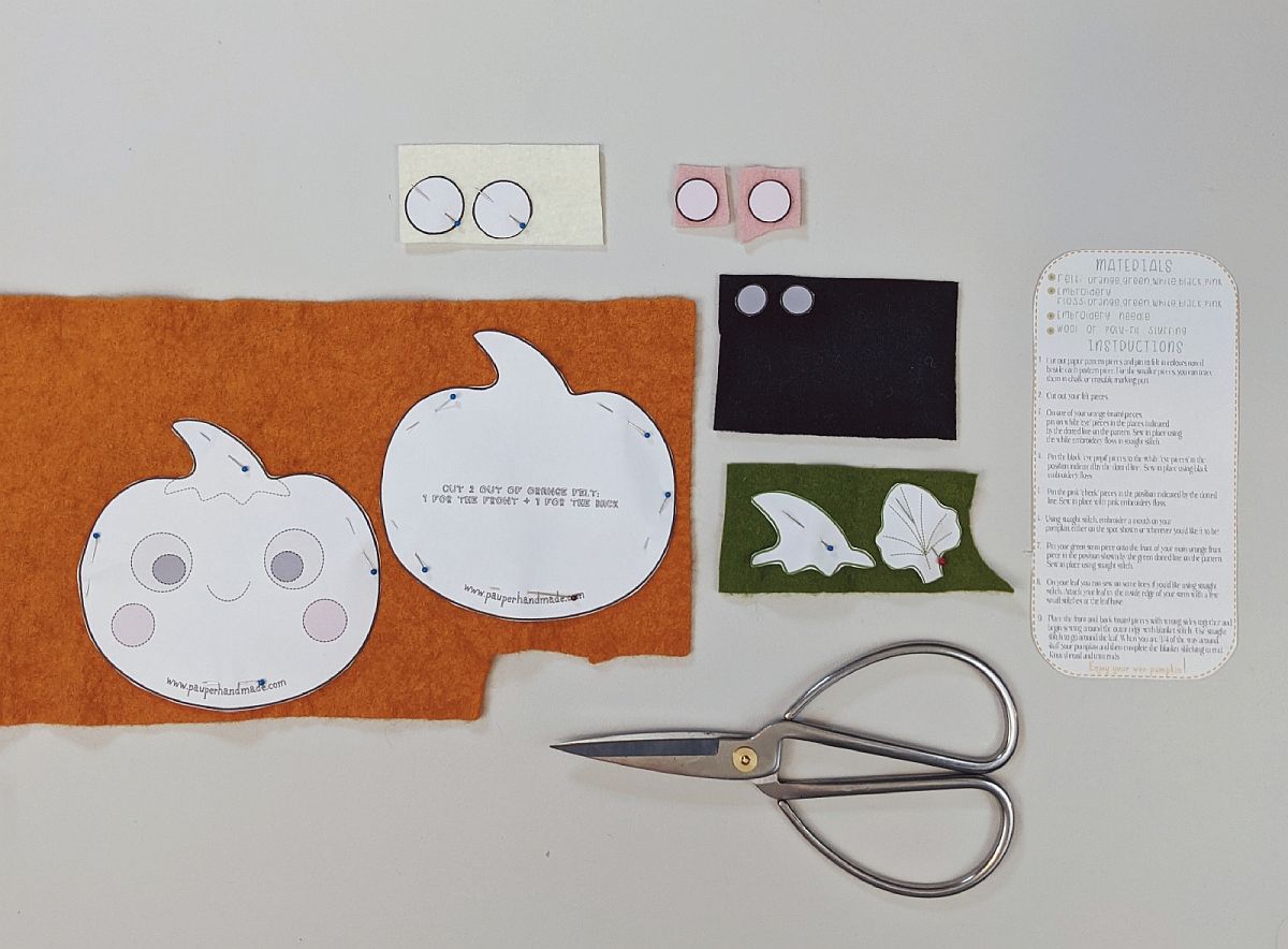 How to Make a Felt Pumpkin Pattern + Tutorial Kindred + Willow