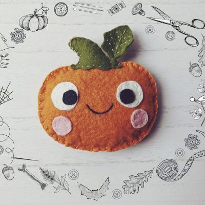 Little Ones Learn-to-Sew: Felt Pumpkin Pattern + Tutorial