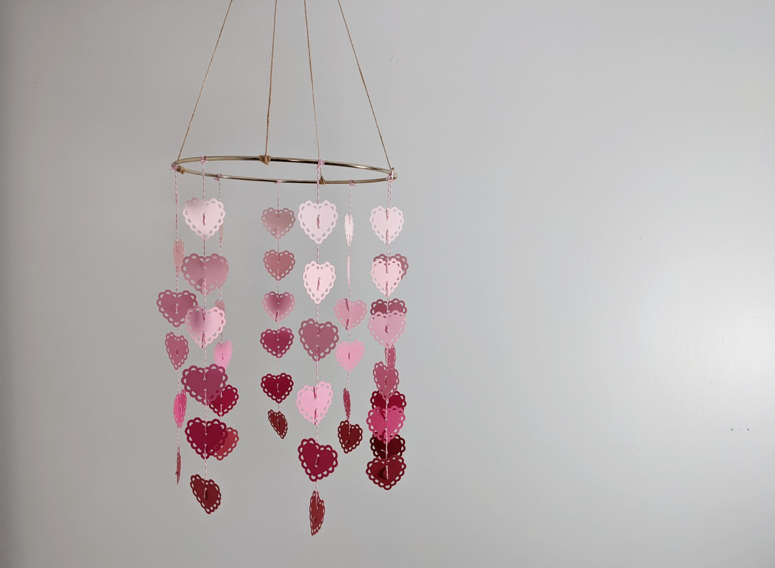 How to Make a Paper Heart Mobile - Kindred + Willow
